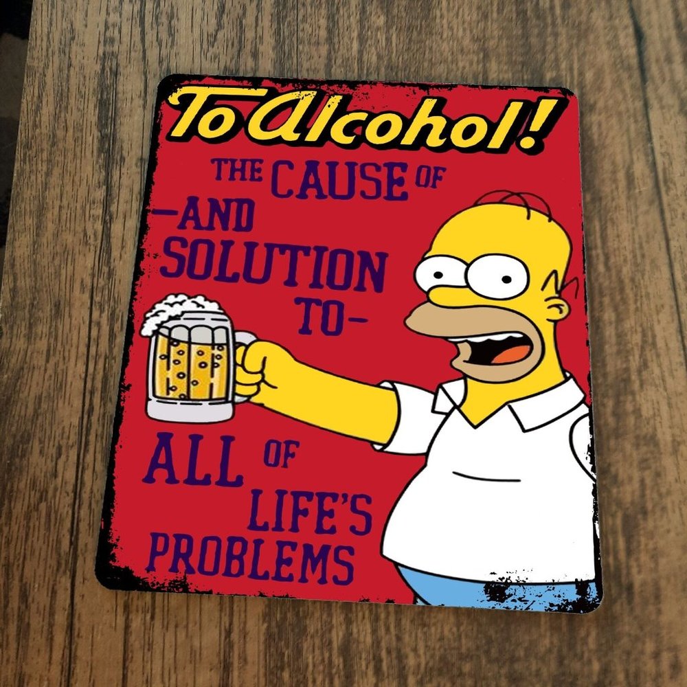To Alcohol‎ the Cause and Solution to all Lifes Problems Car Mouse Pad